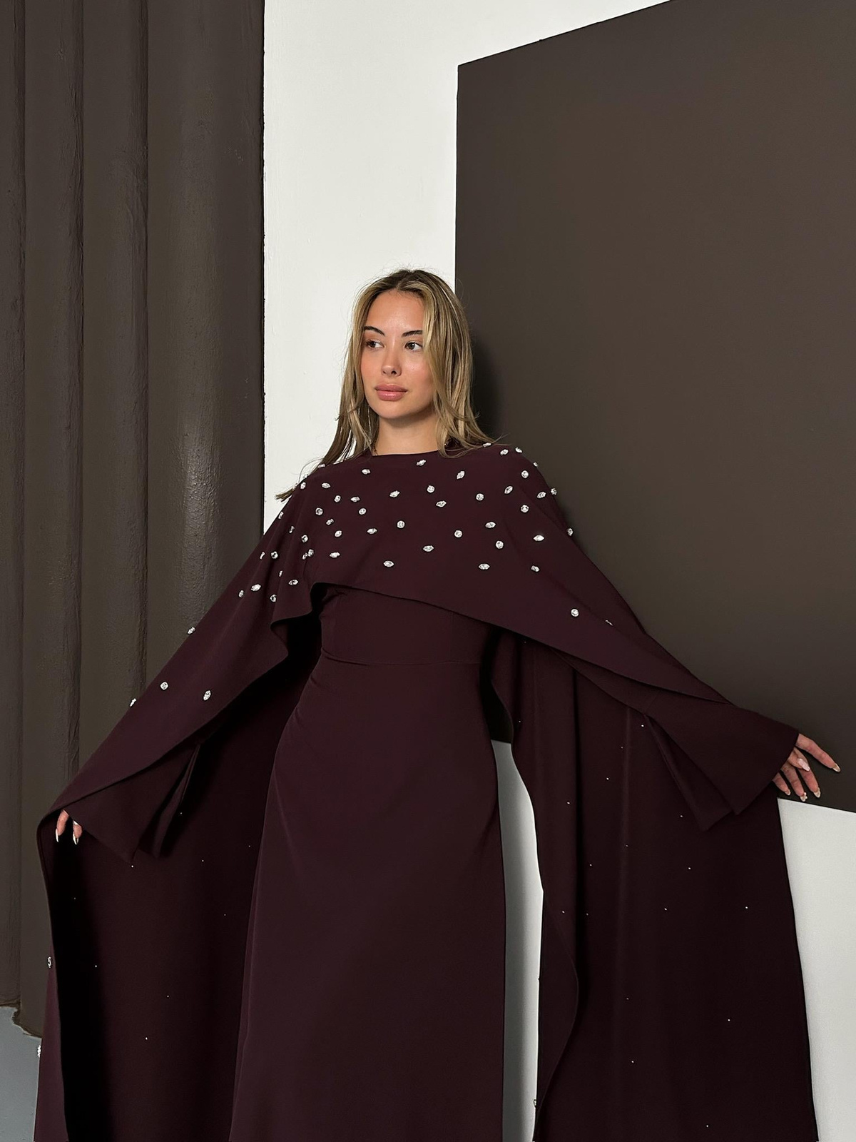 Baler Elbise - Bordo