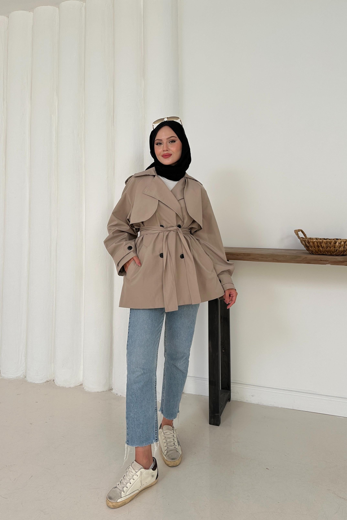 Carmen Trench - Taş Rengi