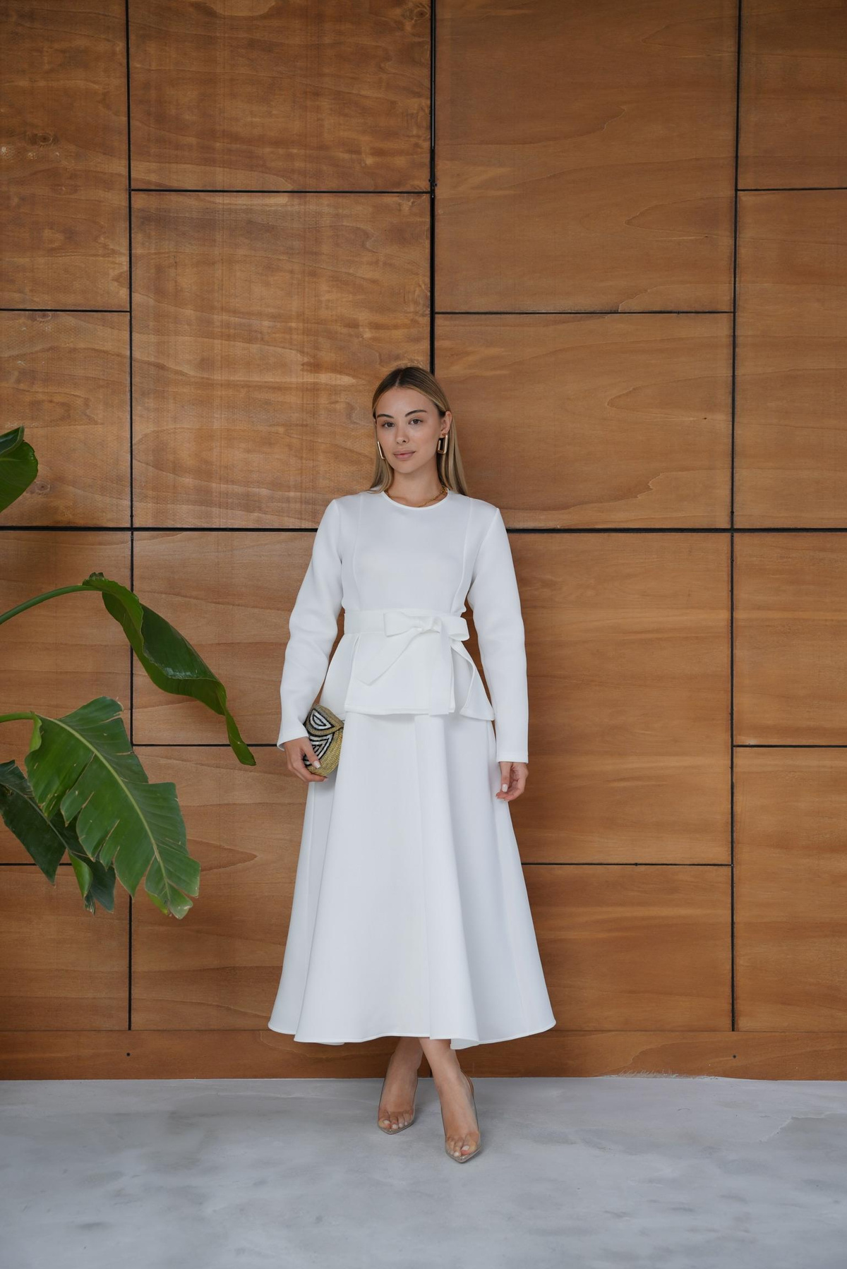 Chane Etekli Takım Beyaz