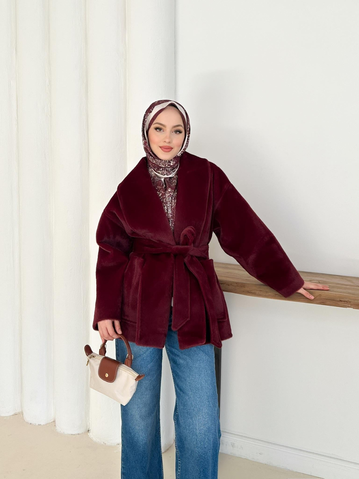 Chiara Peluş Kaban - Bordo