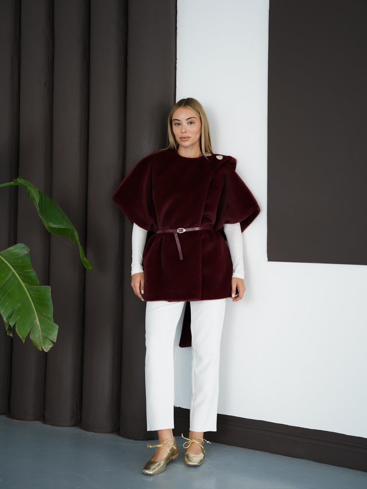 Fionna Yelek - Bordo