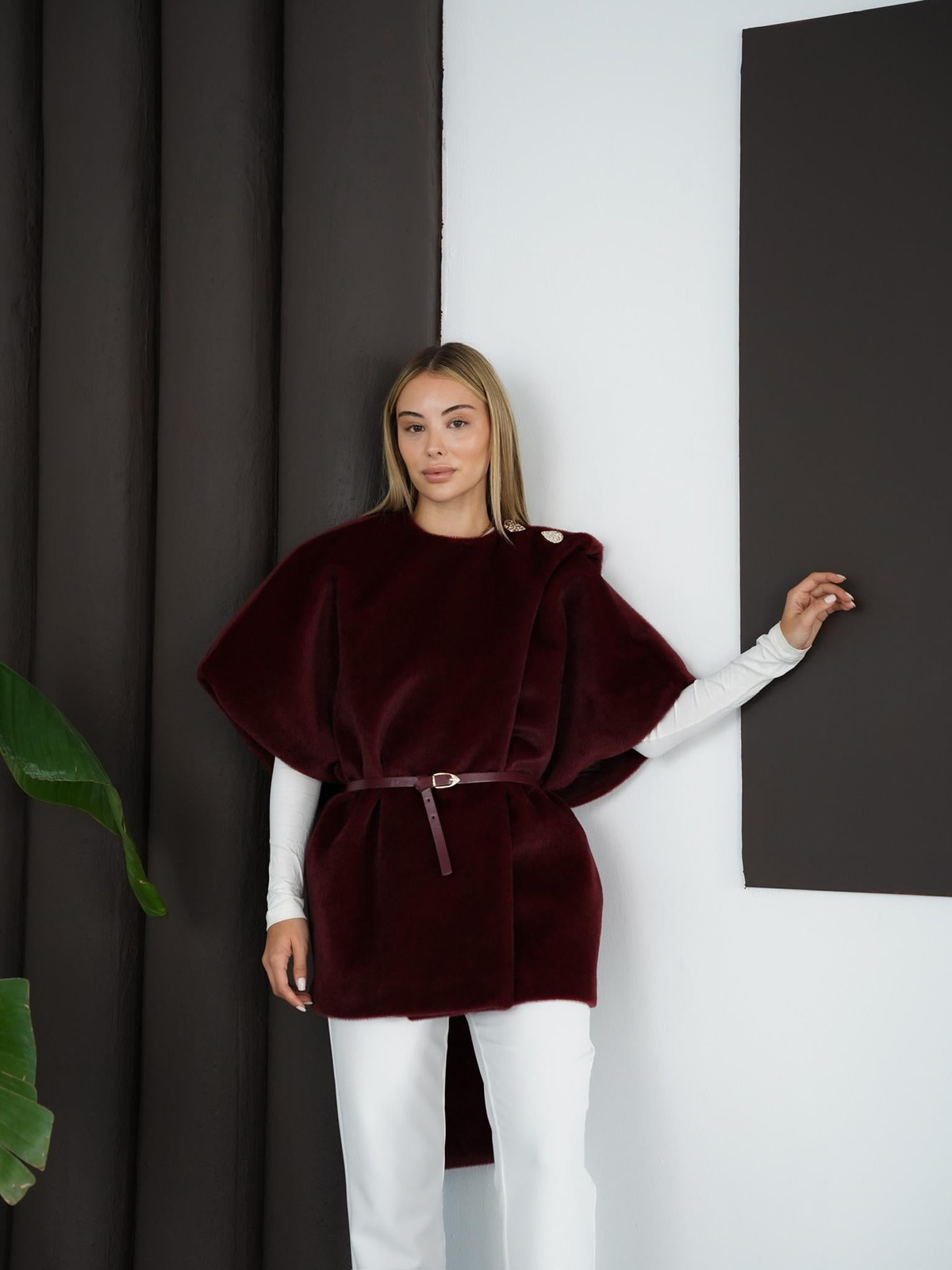 Fionna Yelek - Bordo