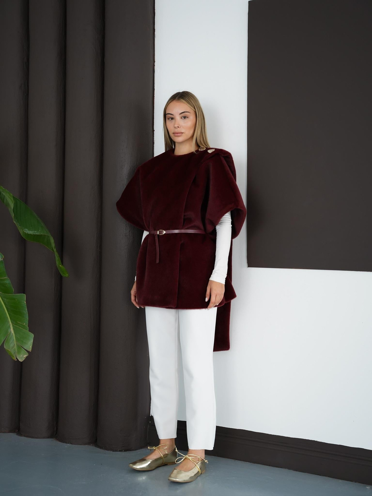 Fionna Yelek - Bordo