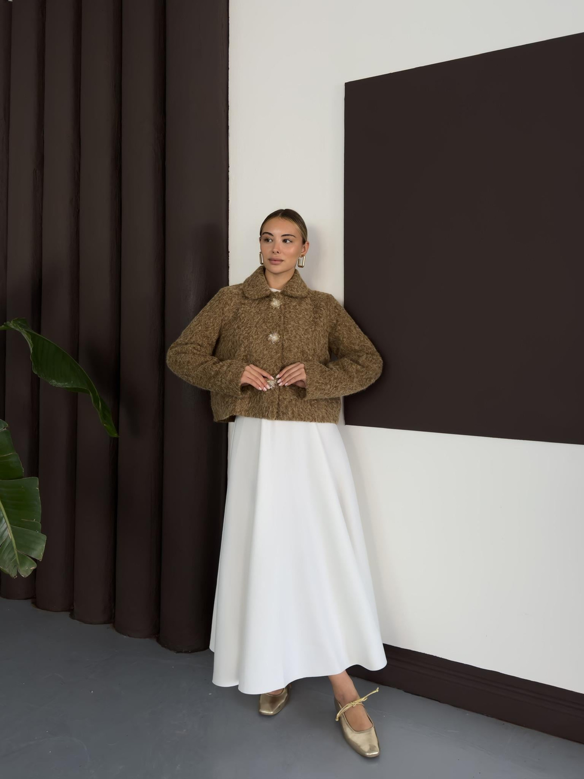 Flora Ceket - Haki