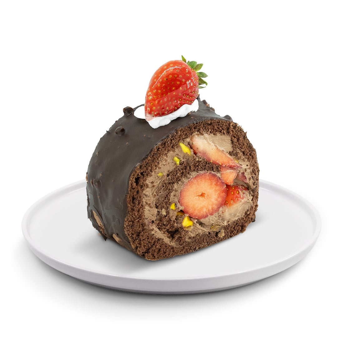 Çilekli Çikolatalı Roll Adet Pasta