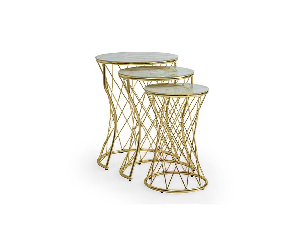 Nisan Sehpa-Golden Metal Zigon Sehpa