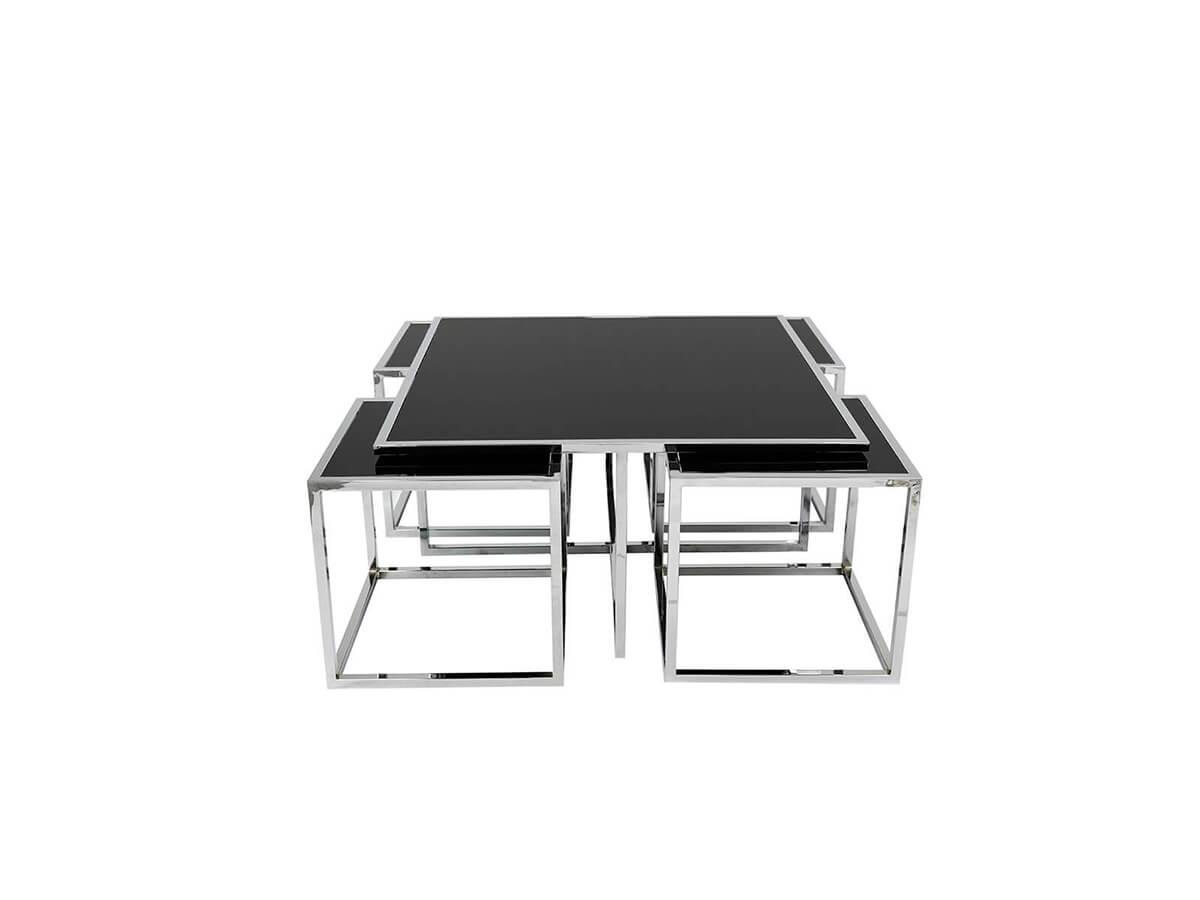 Nisan Sehpa-Lotus Yavrulu Krom Metal Orta Sehpa