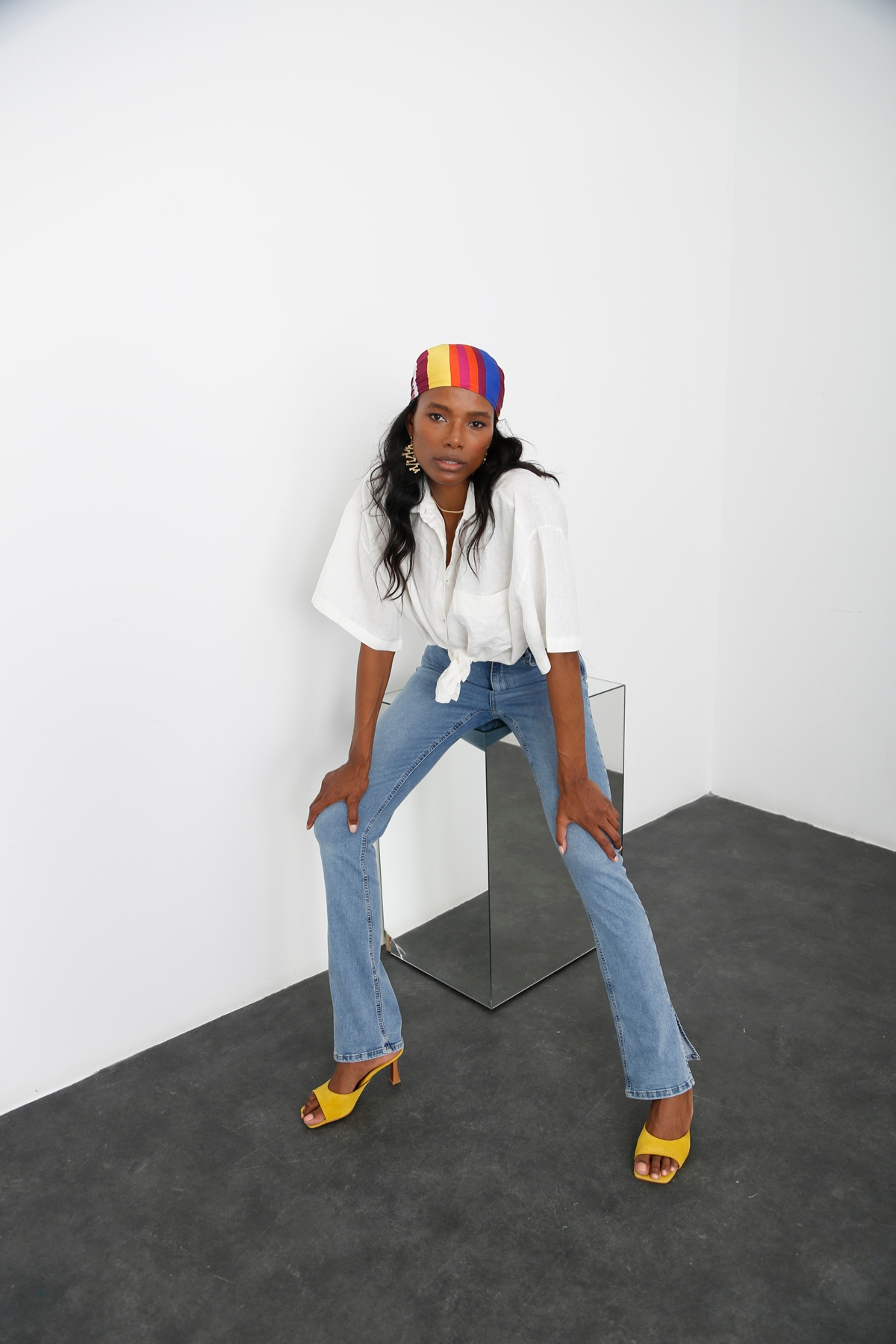 Açık Mavi Yüksek Bel Full Length Jean 2580