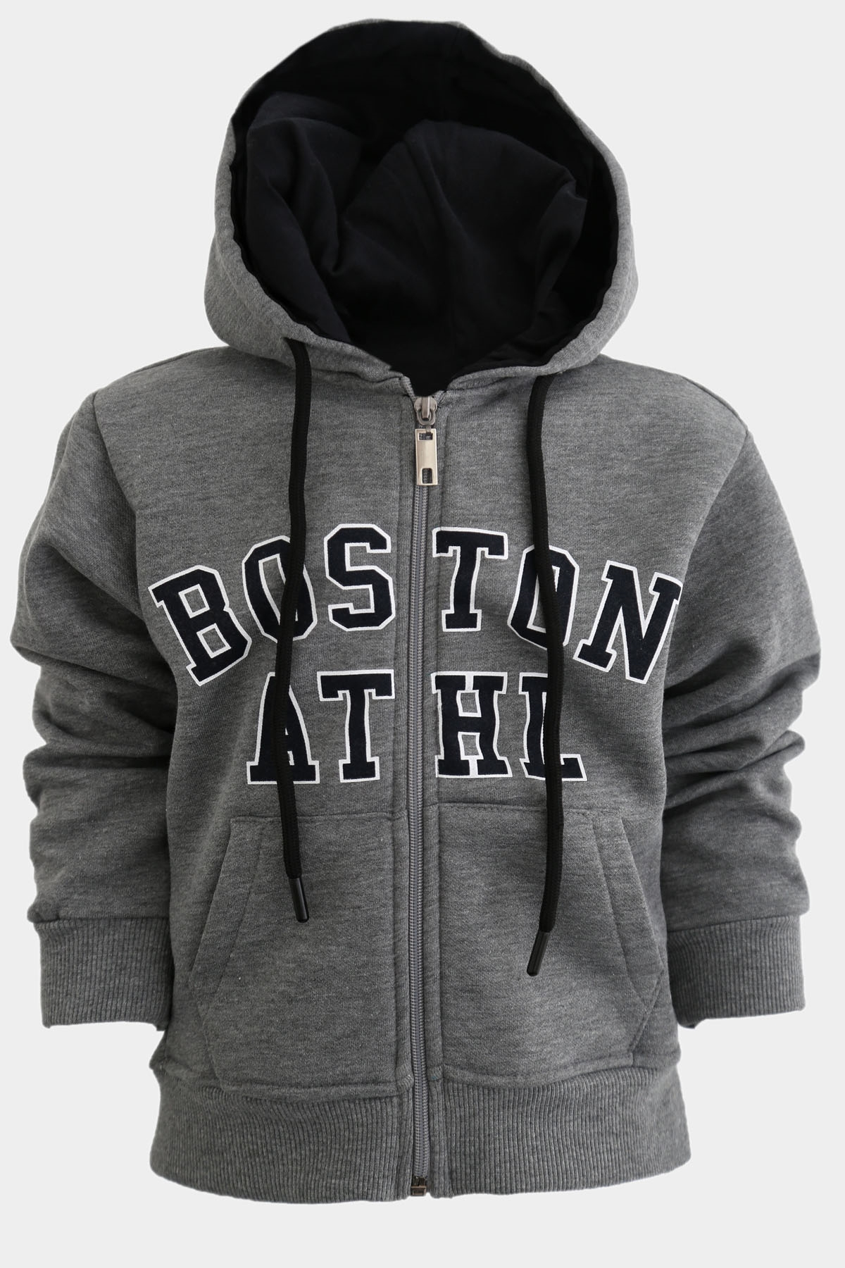 Antrasit Fermuarlı Boston Çocuk Sweatshirt 