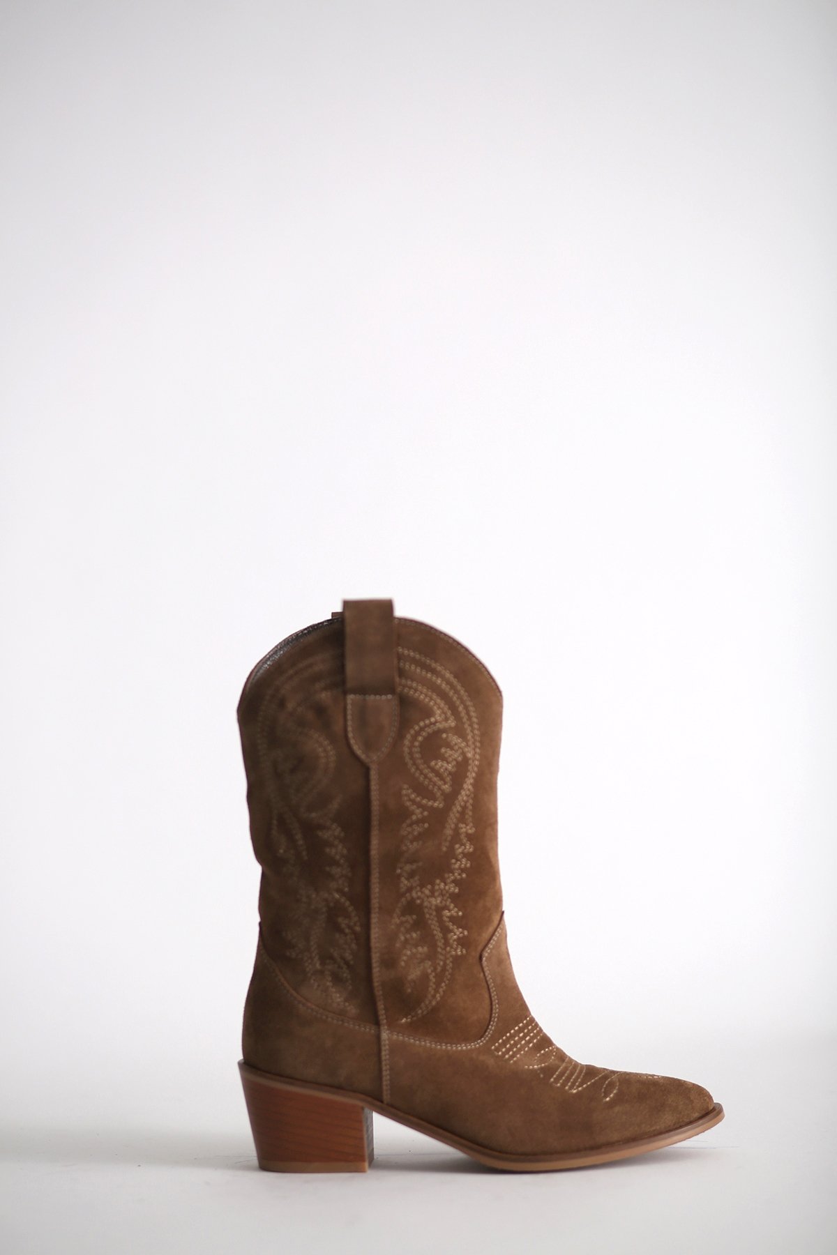 Bal Süet Nakışlı Western Bot 