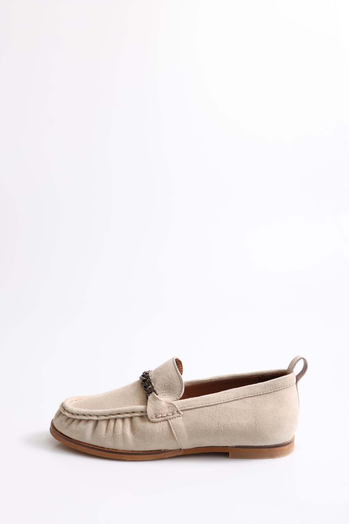 Bej Zincirli Loafer 23339