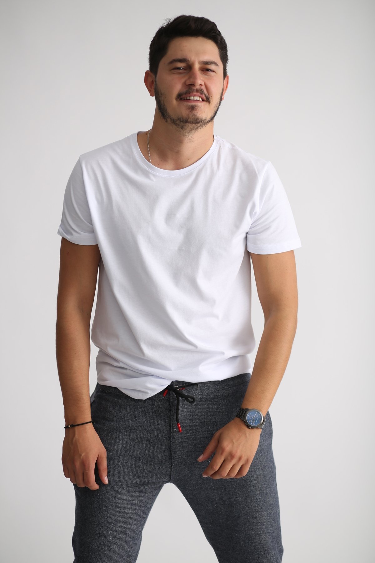 Beyaz Basic Tshirt Y-403