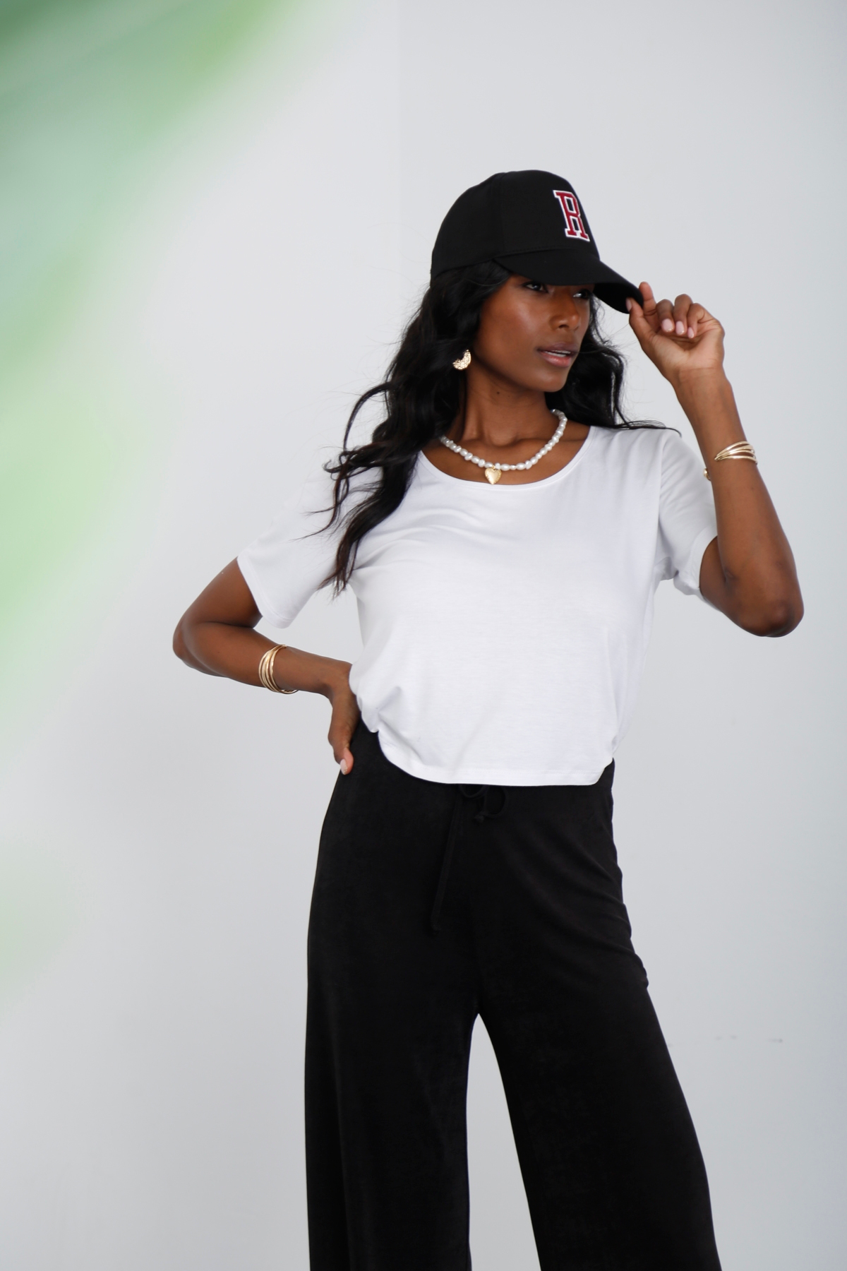 Beyaz Kısa Kol Basic Tshirt 0169