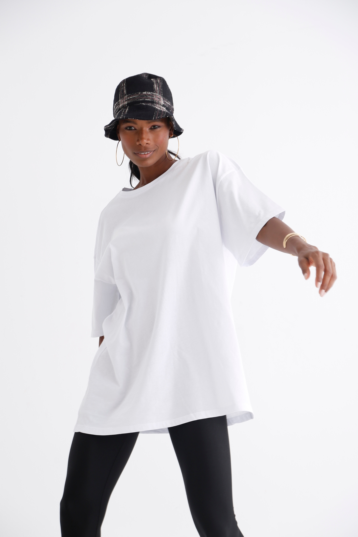 Beyaz Kısa Kol Basic Tshirt 1295