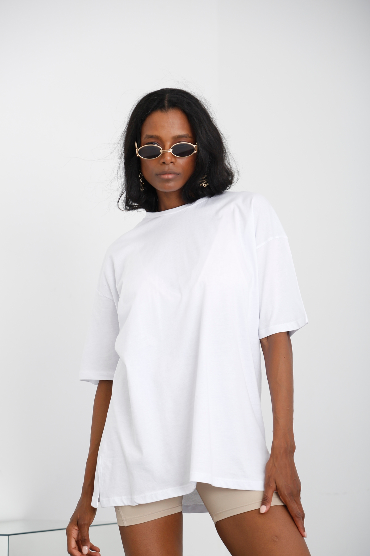 Beyaz Oversize Tshirt 3779