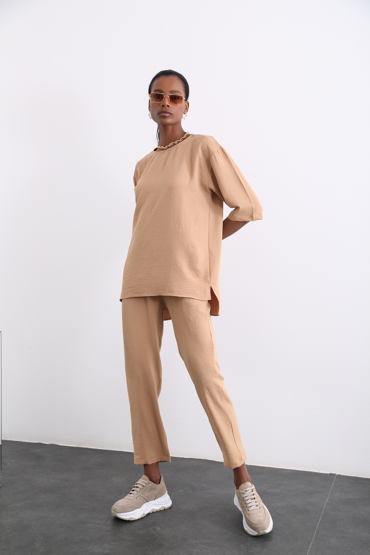 Camel Crep Takım 3426