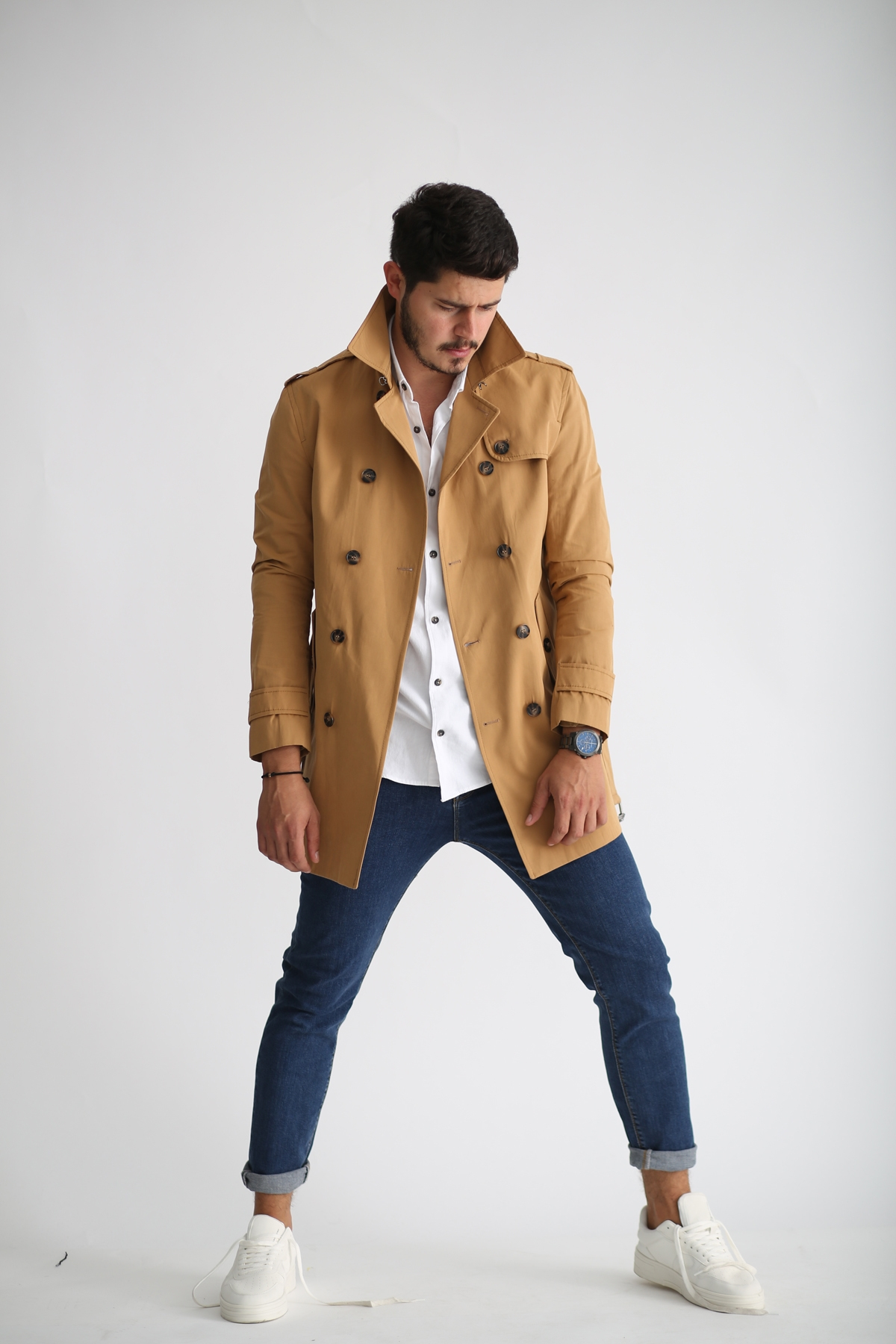 Camel Erkek Trenchcoat 5116
