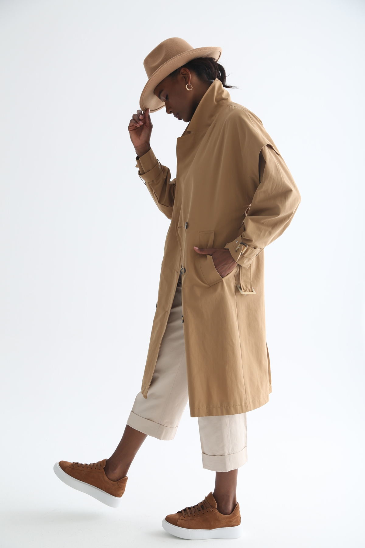Camel Kruvaze Trenchcoat D87037