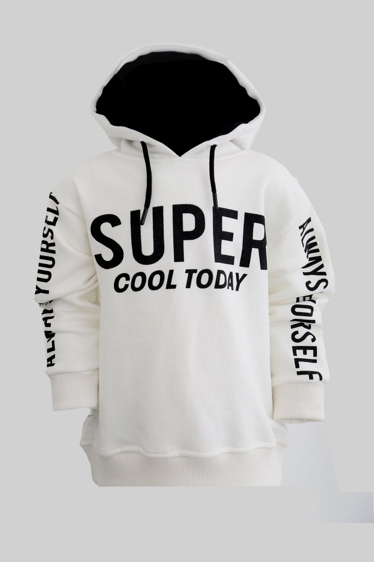 Ekru Super Baskılı Çocuk Sweatshirt 