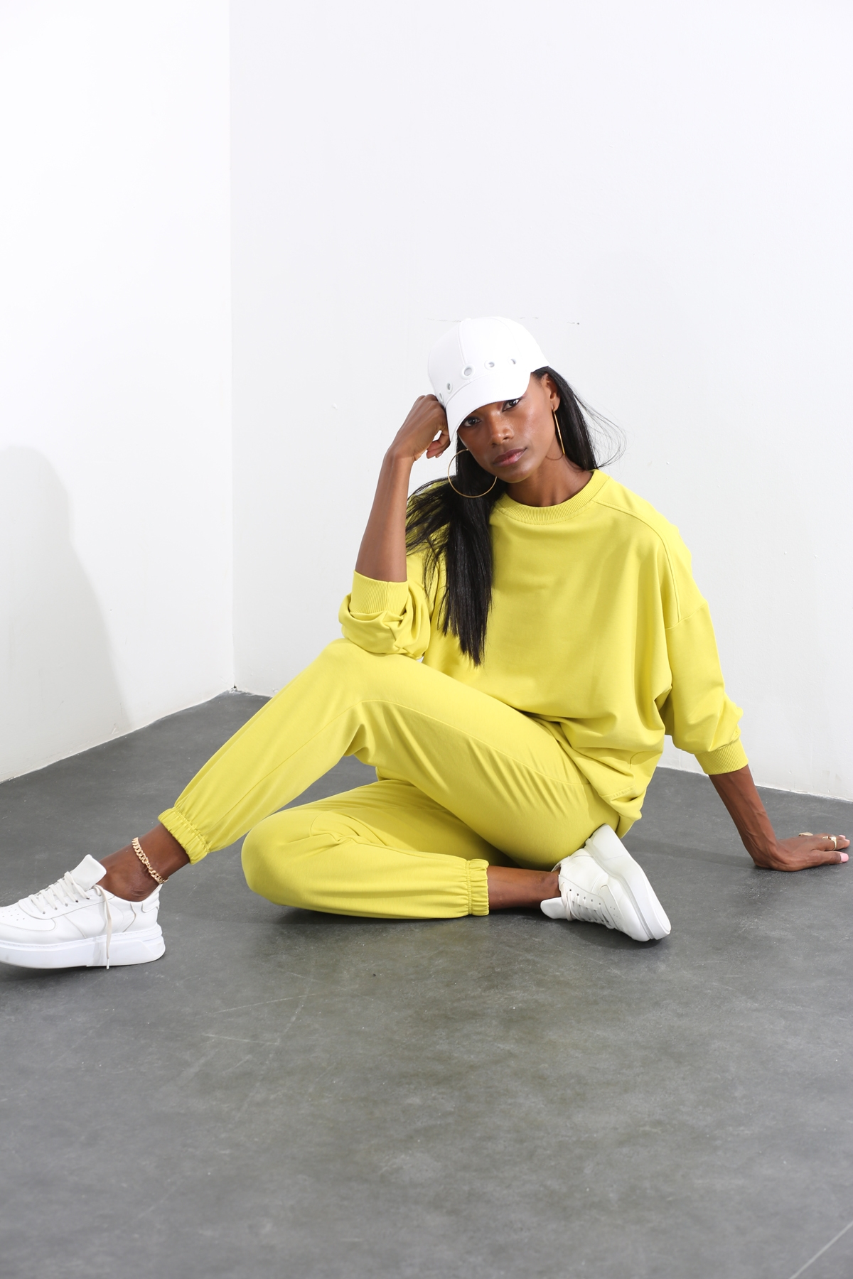 Fıstık Yeşili Oversize Eşofman Takım 98243