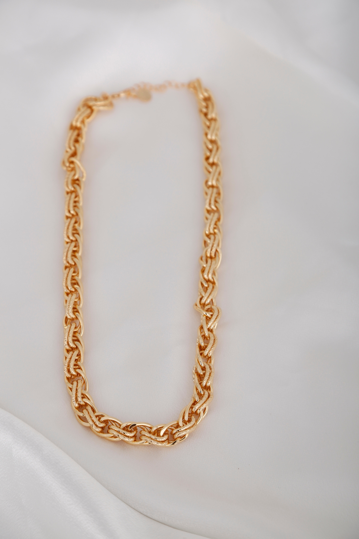 Gold Çift Burgu Kolye 