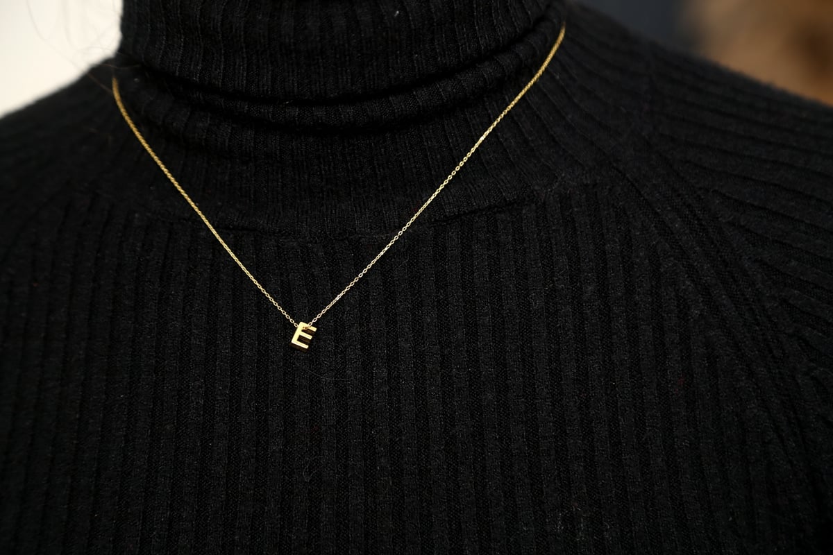 Gold Harf Kolye