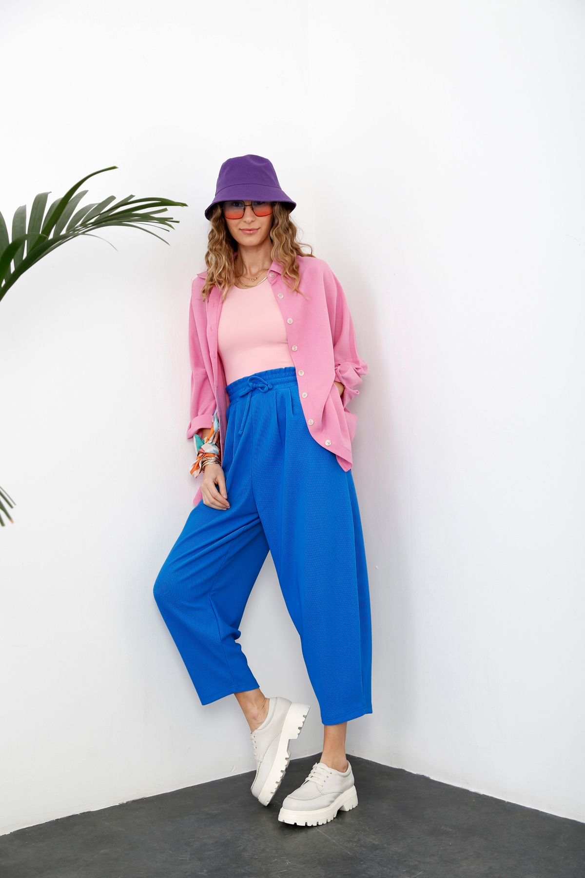 indigo Fitilli Şalvar Pantolon 13183