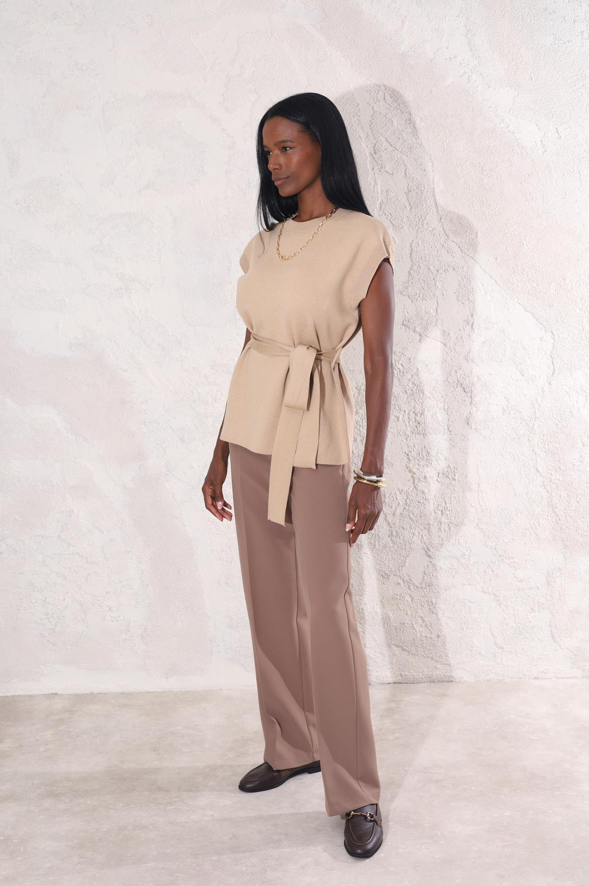 Kahverengi Boru Paça Pantolon 50714