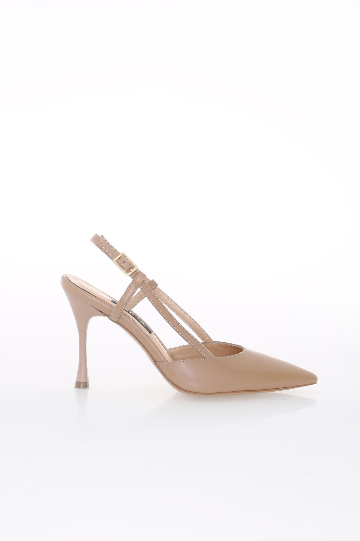 Karamel 9 Cm Arkası Açık Stiletto 38451