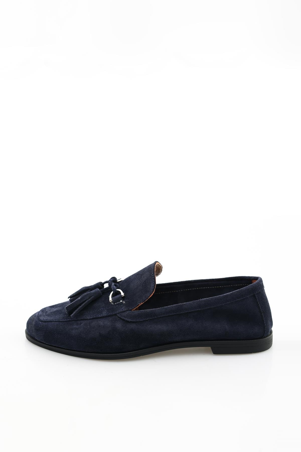 Lacivert Süet Loafer 34307