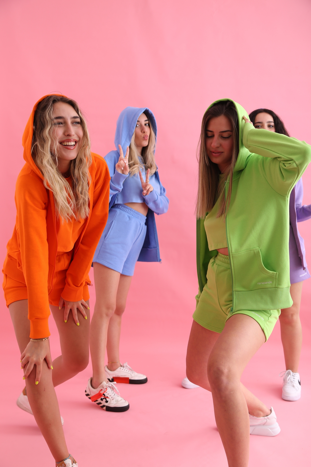 Mavi Kapüşonlu Hoodie 