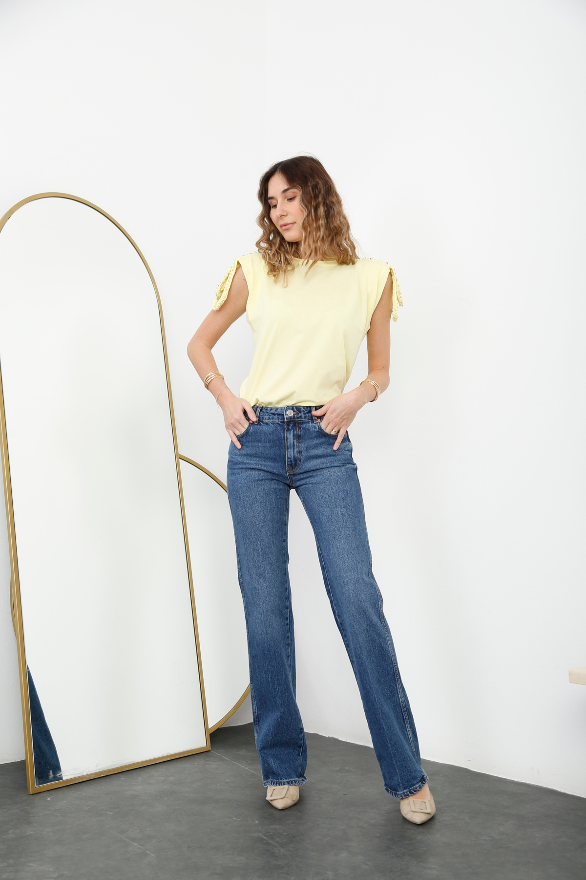 Mavi Orta Bel Straight Fit Jean 251007