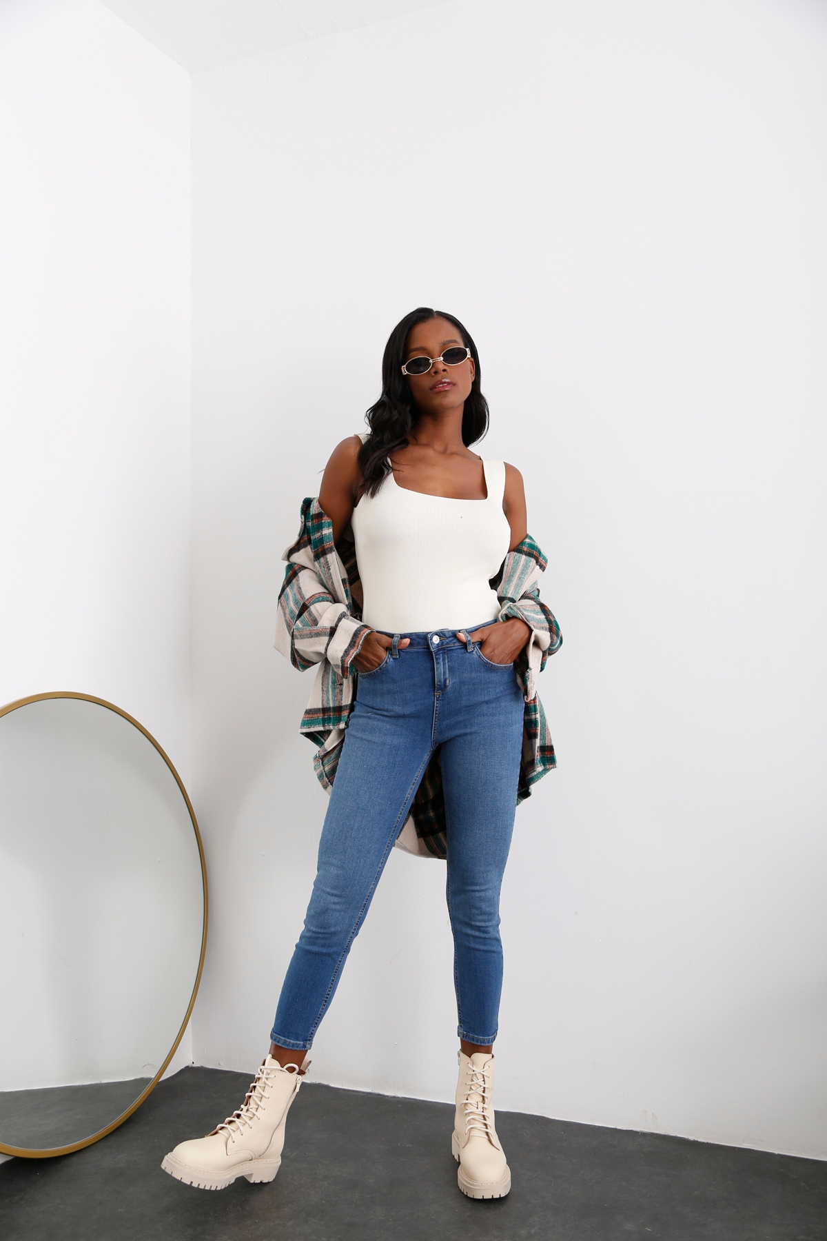 Mavi Ultra Likralı Push Up Jean 
