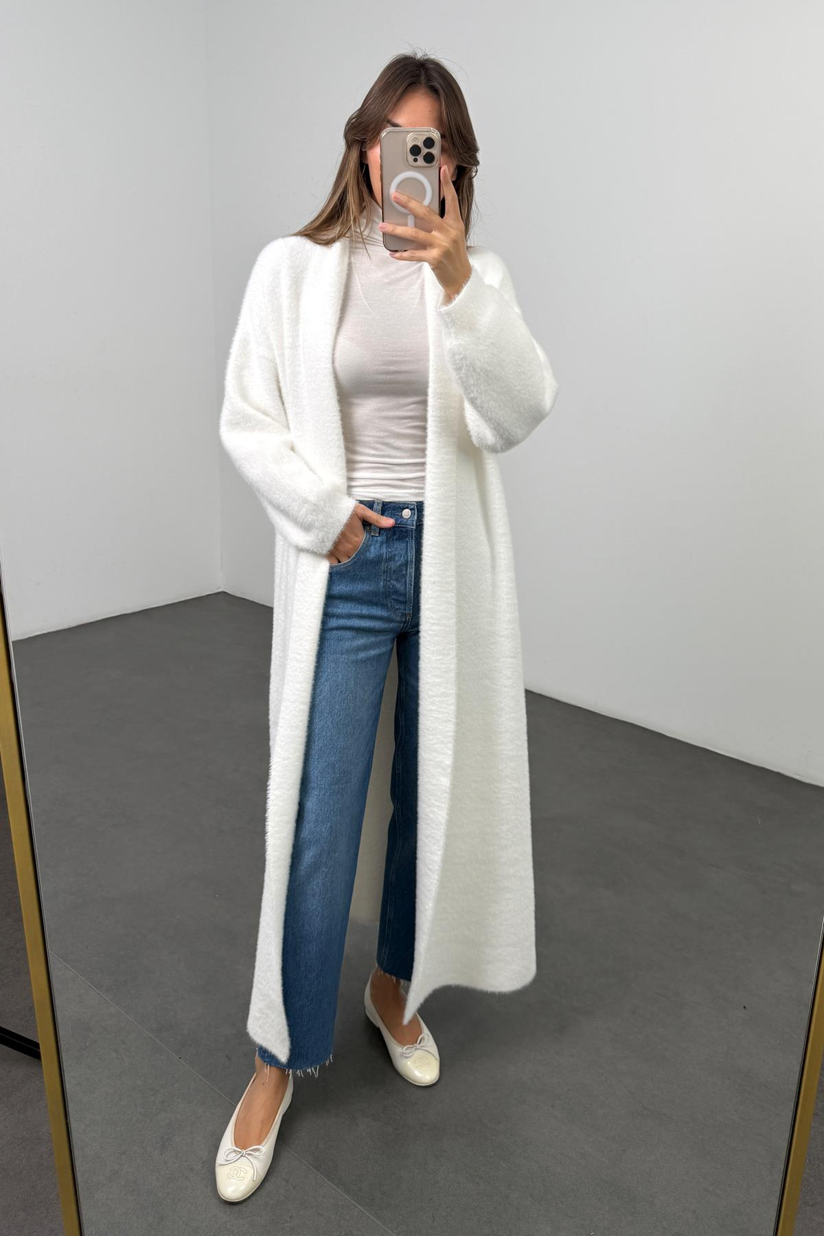 Mavi Yüksek Bel Straight Jean 