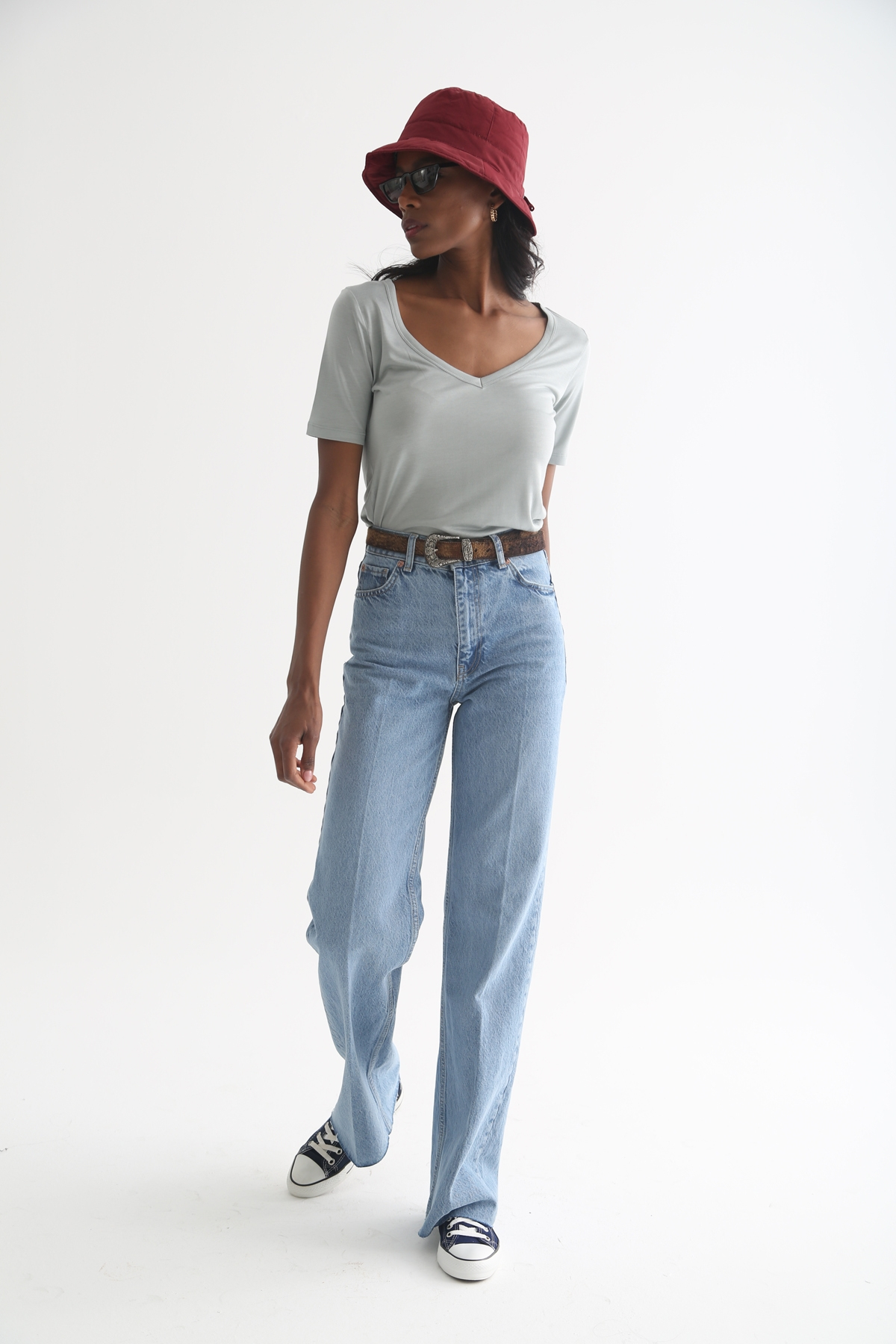 Mint V Yaka Tshirt 