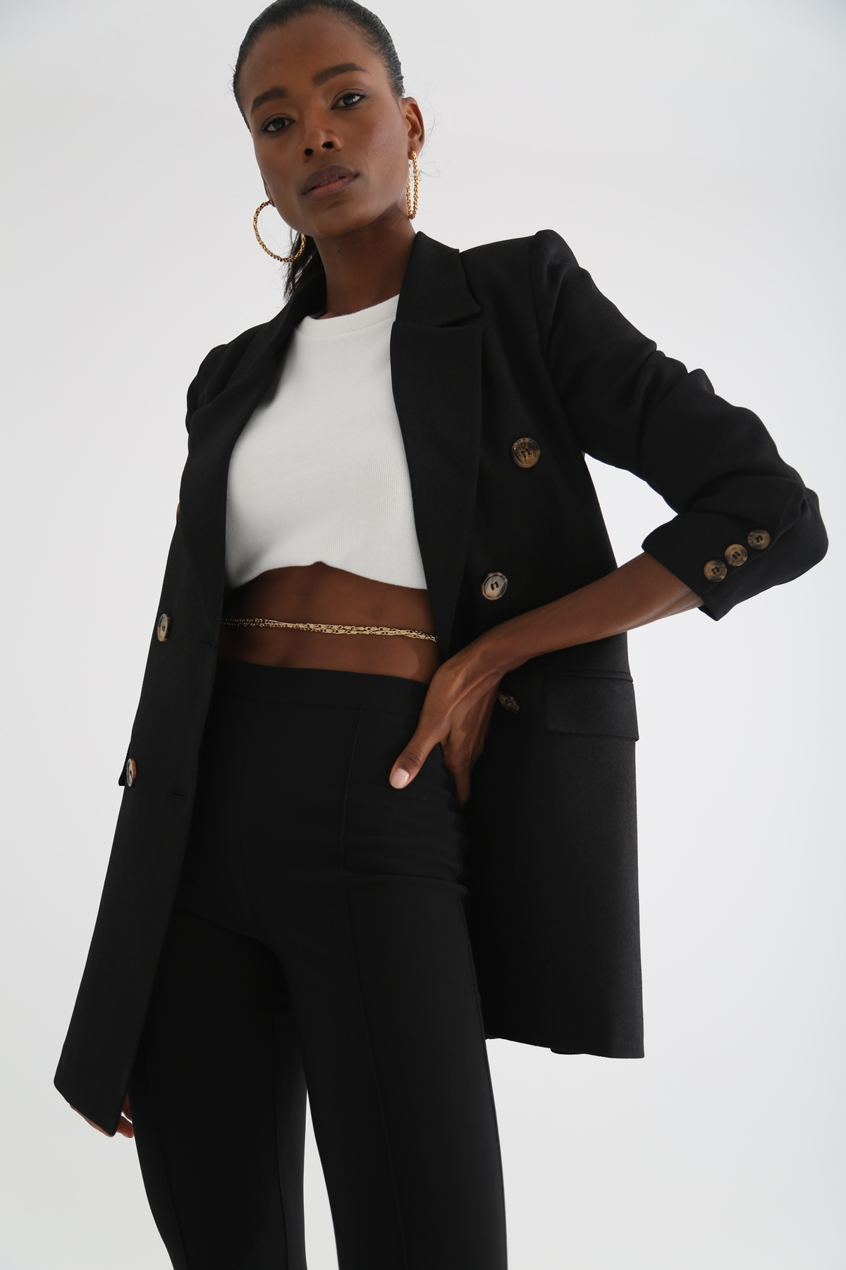 Siyah Blazer Ceket 9911-1