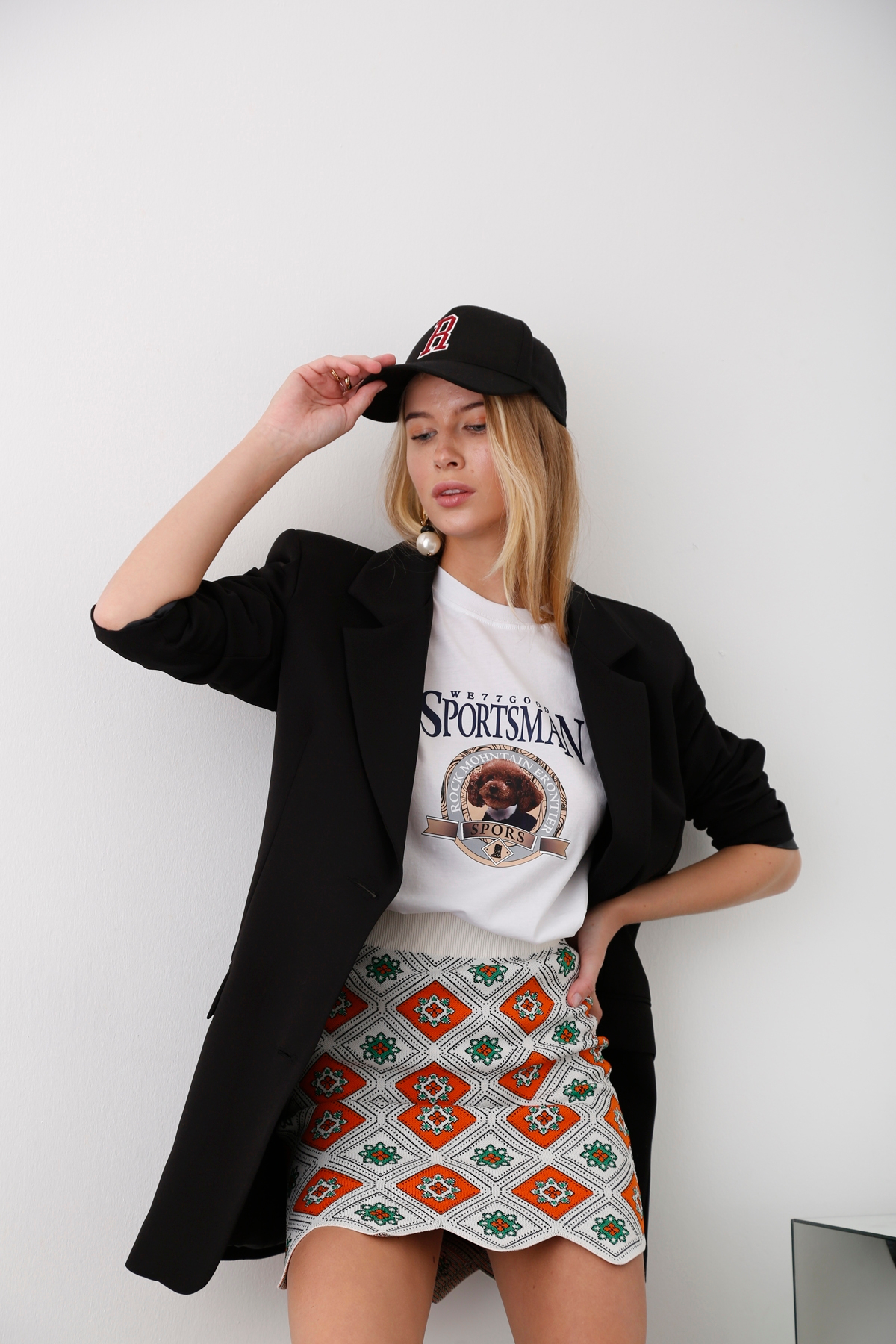 Siyah Oversize Blazer Ceket 5101