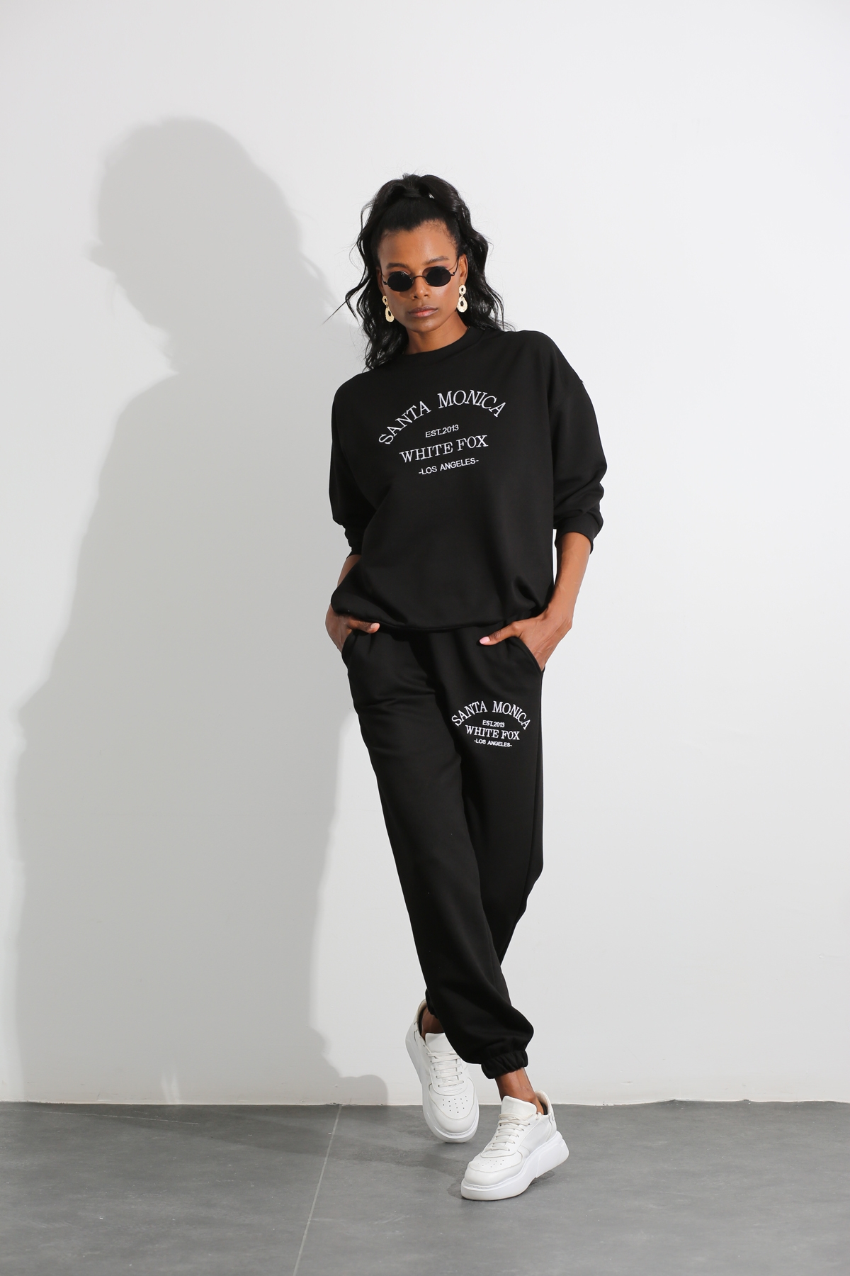 Siyah Santa Sweat Takım 3808