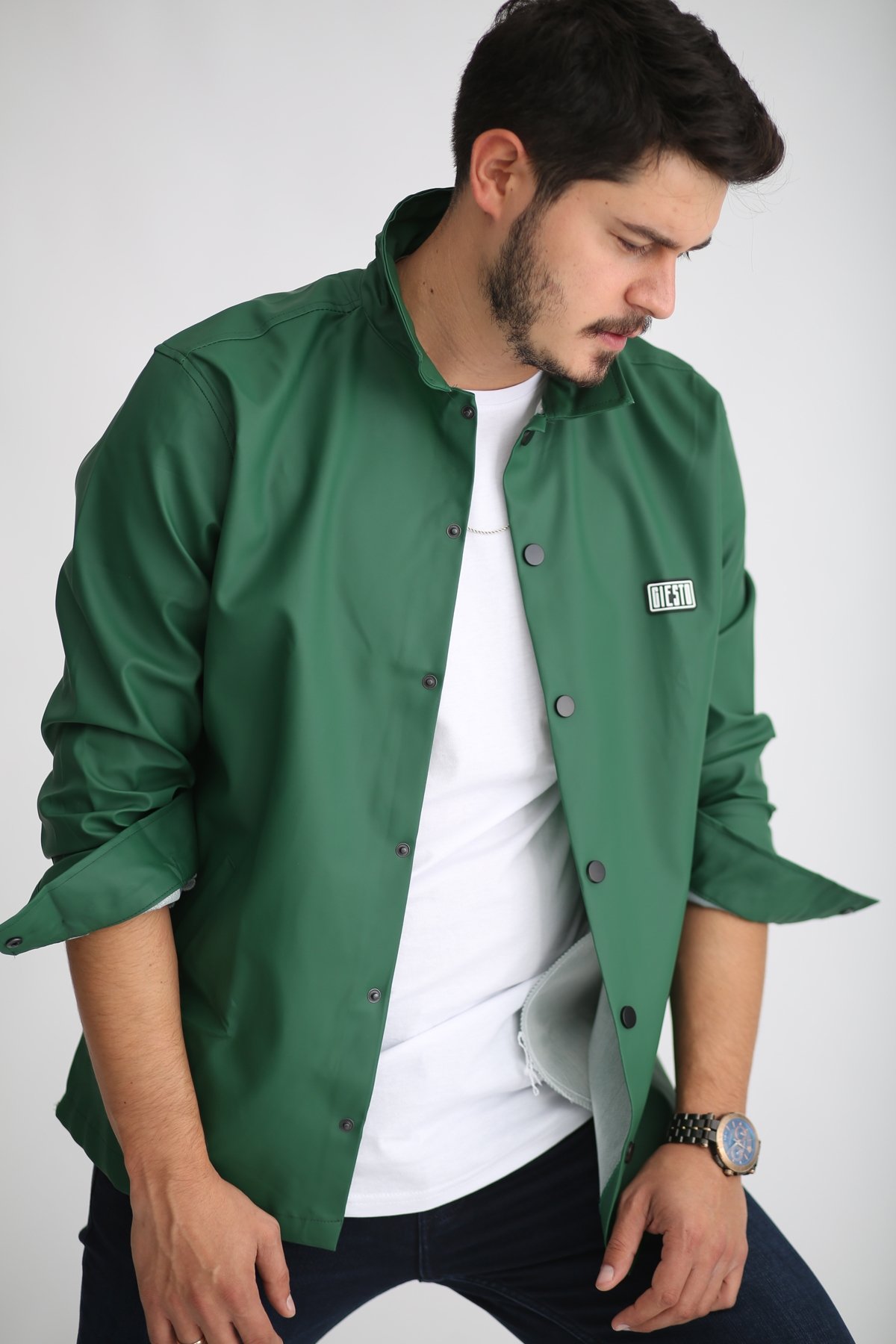 Yeşil Erkek Yağmurluk 4151