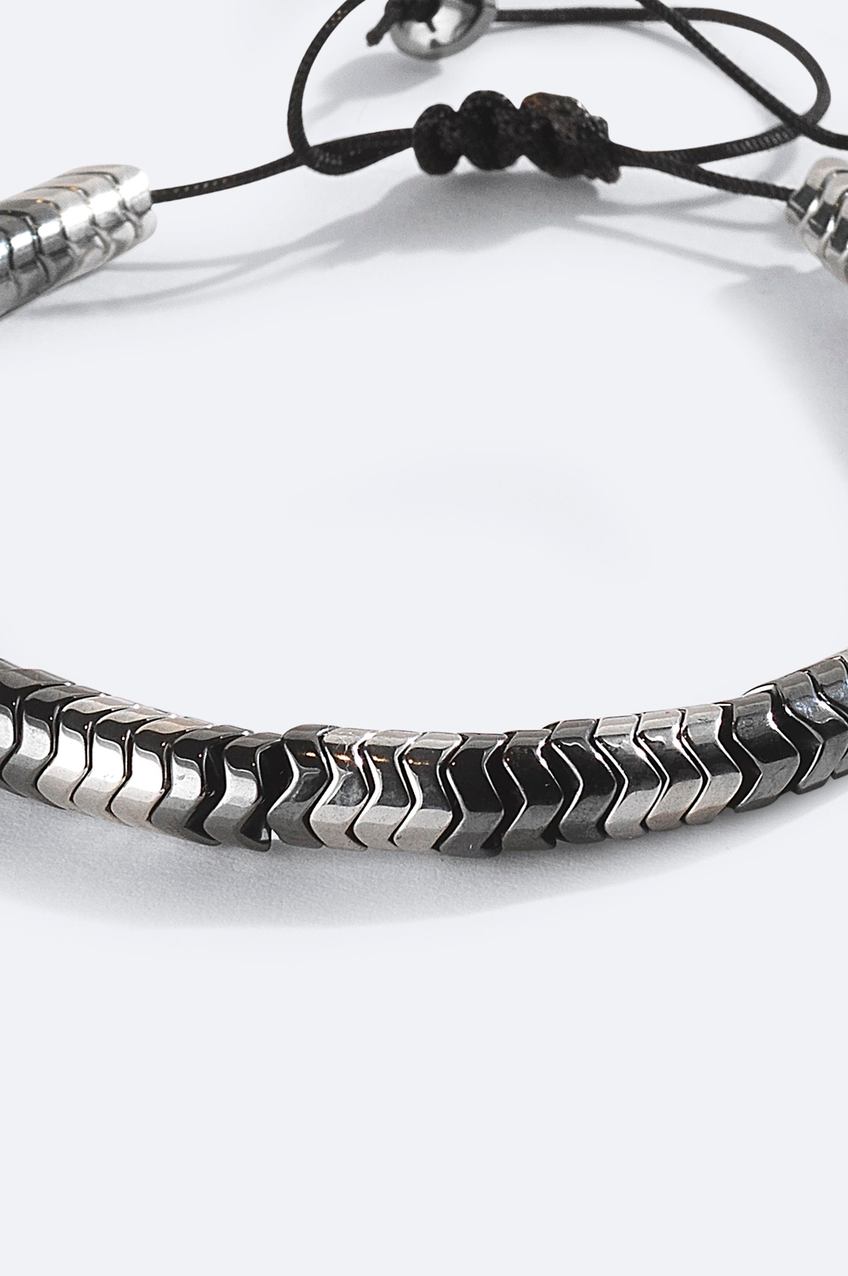 Anthracite Stone Beaded Bracelet