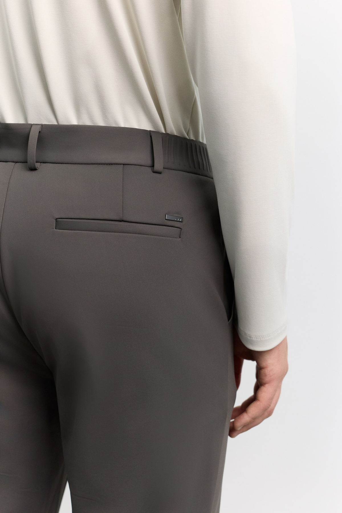 Antrasit Yanı Lastik Görünümlü Teknik Slim Fit Pantolon