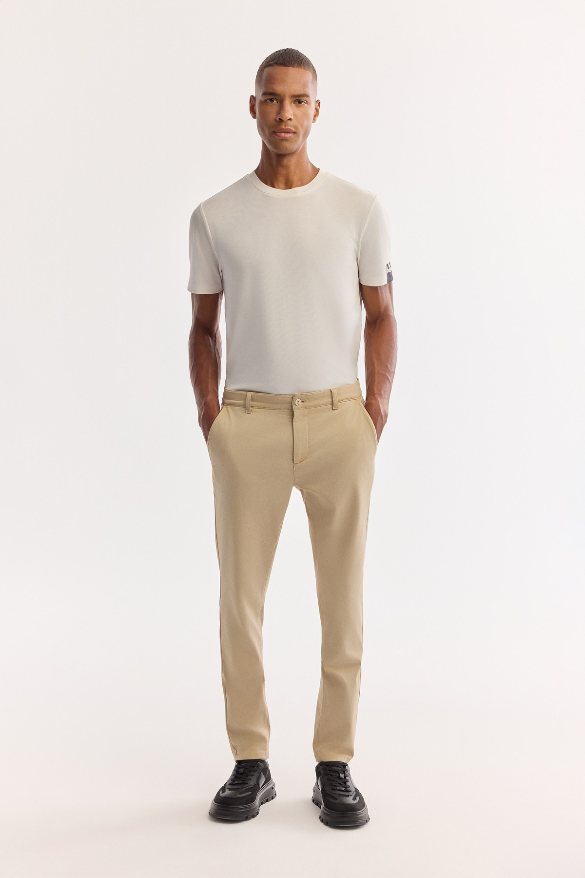 Bej Klasik Bel Soft Touch Chino Pantolon
