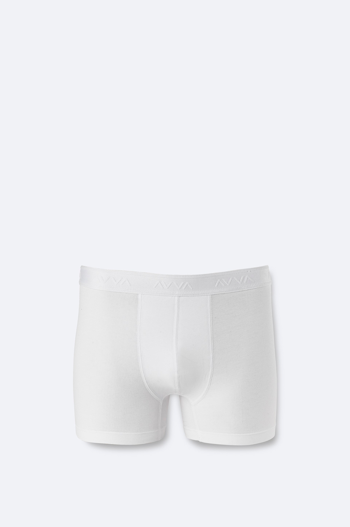 Beyaz Basic Pamuklu Nefes Alan Bi-Stretch Tekli Boxer