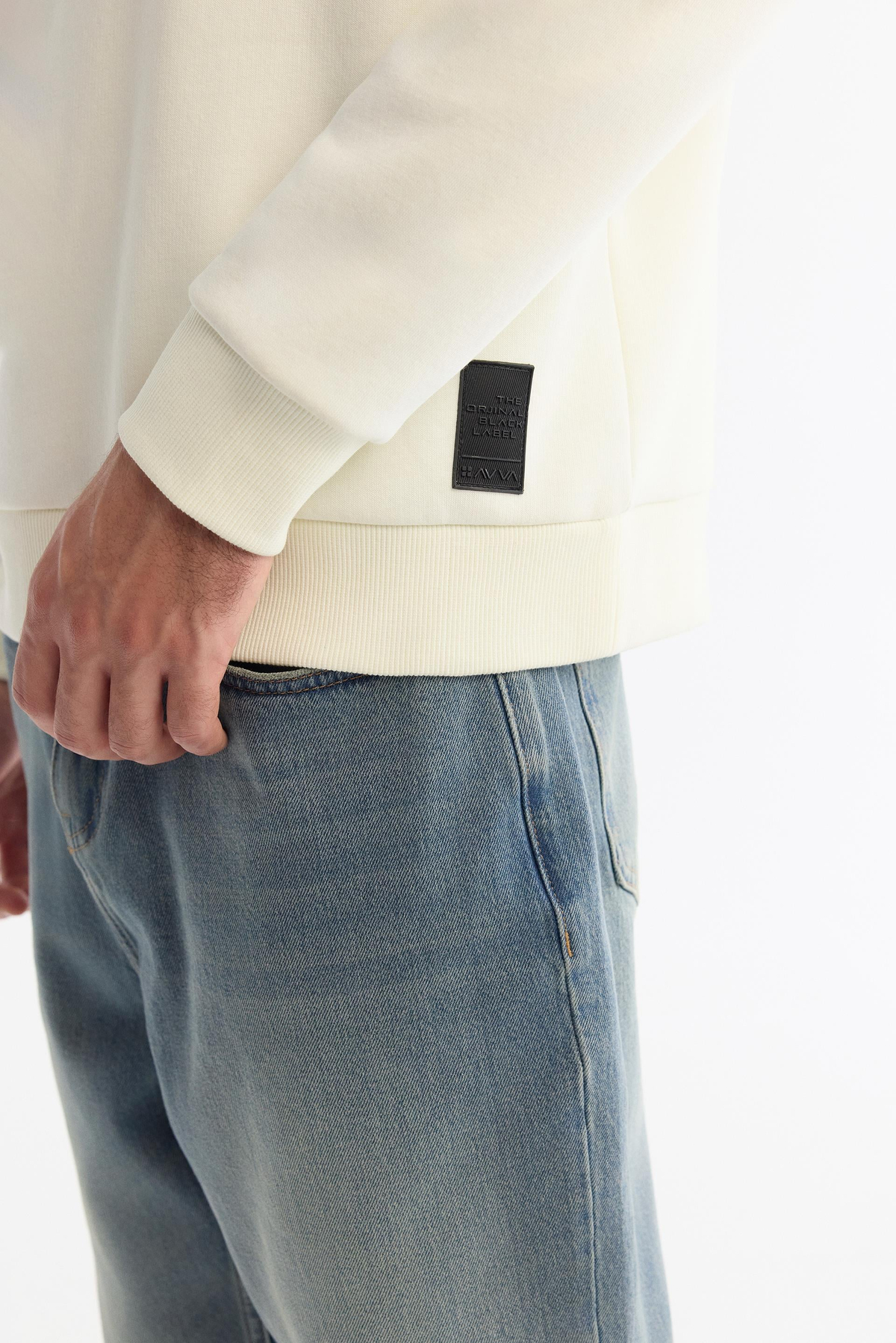 Ekru Kapüşonlu Sweatshirt