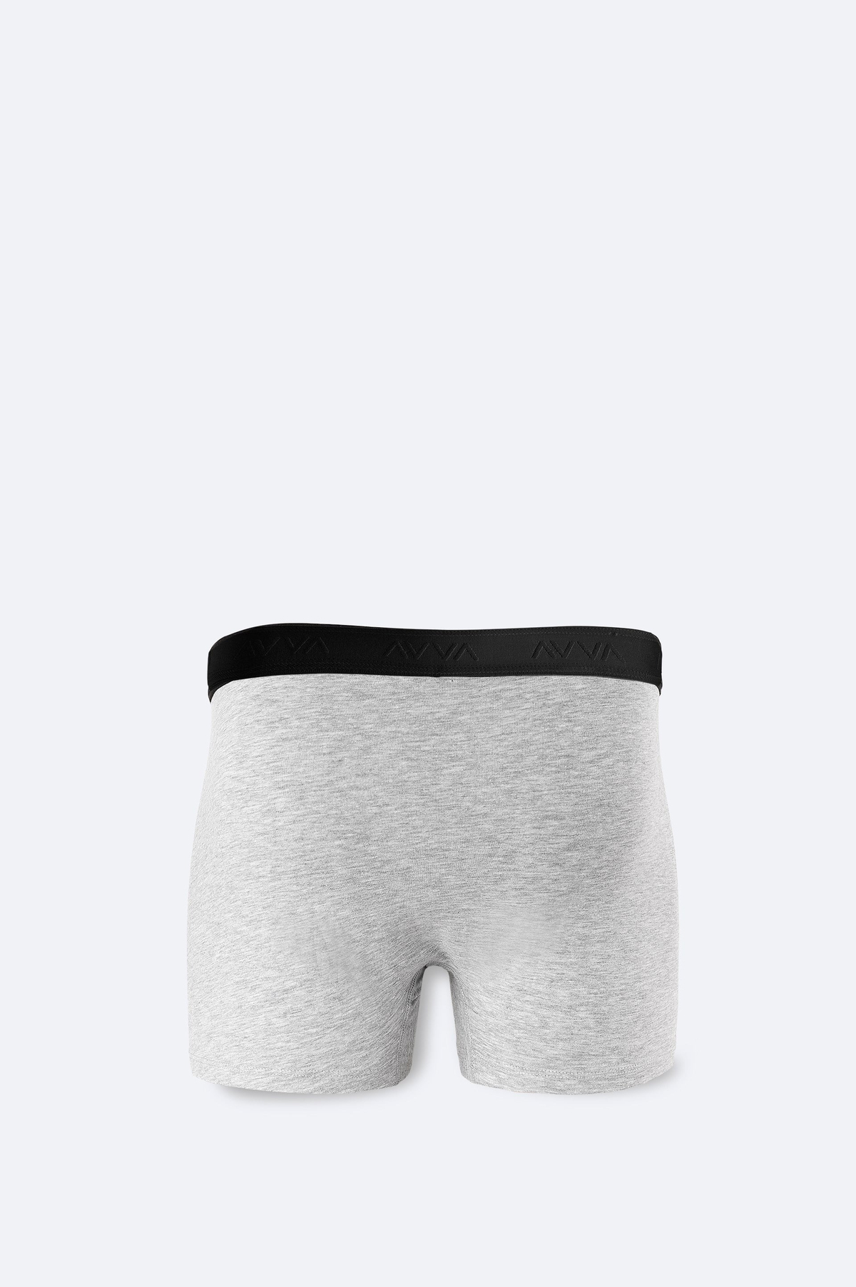 Gri Basic Pamuklu Tekli Boxer