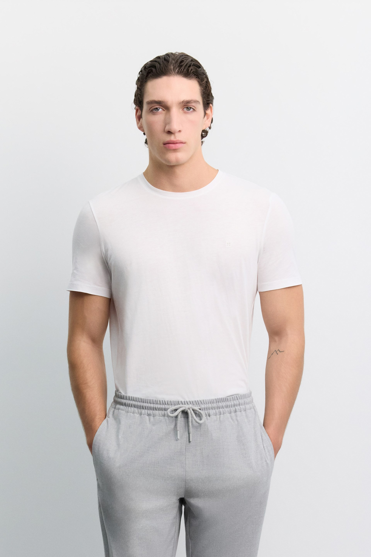 Grey Drawstring Jogger Trousers