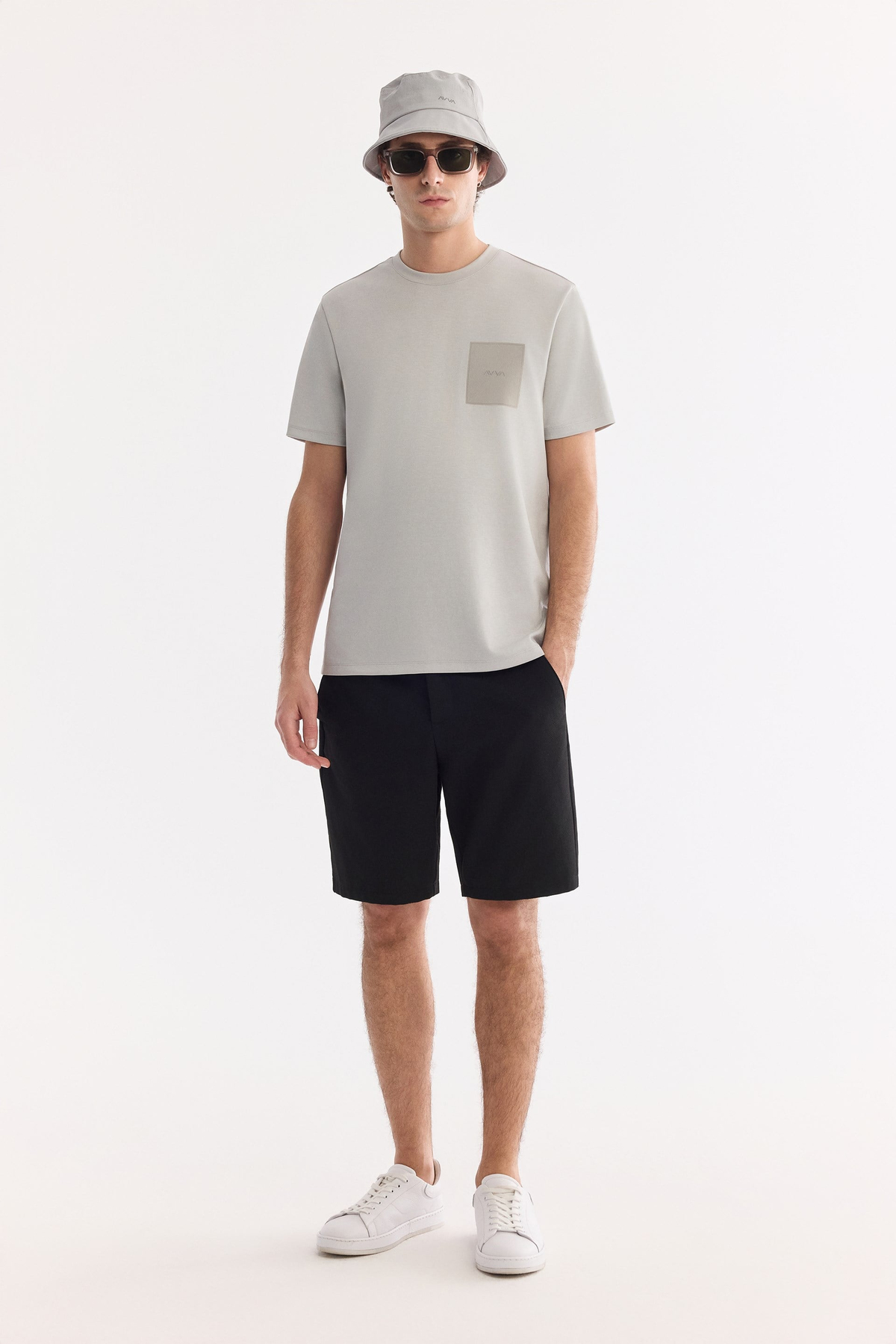 Gri Bisiklet Yaka Yüksek Filexi Baskılı İnterlok T-Shirt