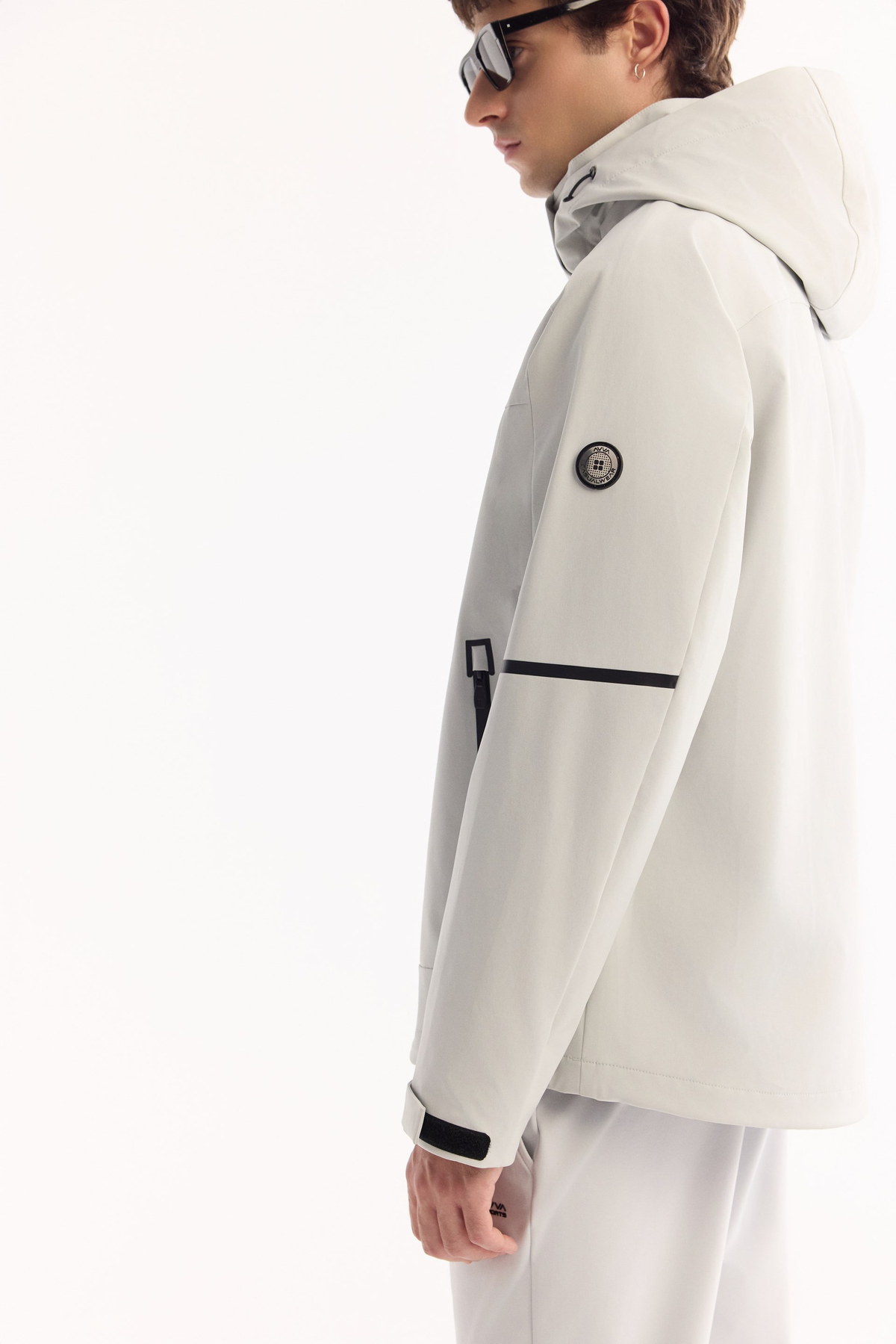 Grey Hooded Water Repellent Windproof Lightweight Jacket