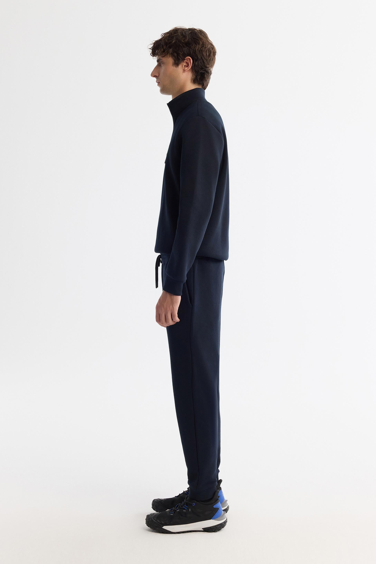 Lacivert Düz Basic Jogger
