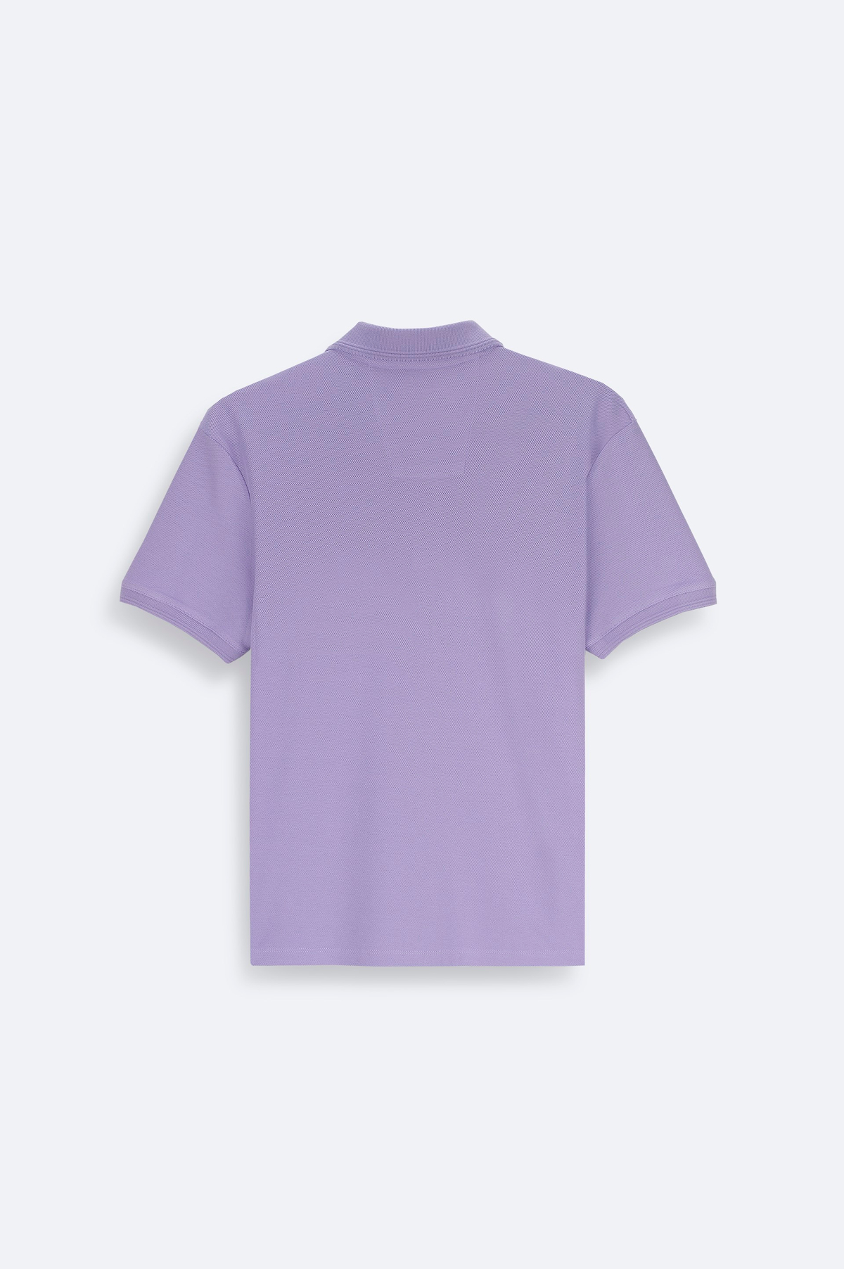 Lilac %100 Cotton Polo Collar T-Shirt